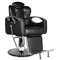 Hair System SM107 Fotel barberski czarny dostępny w 48h